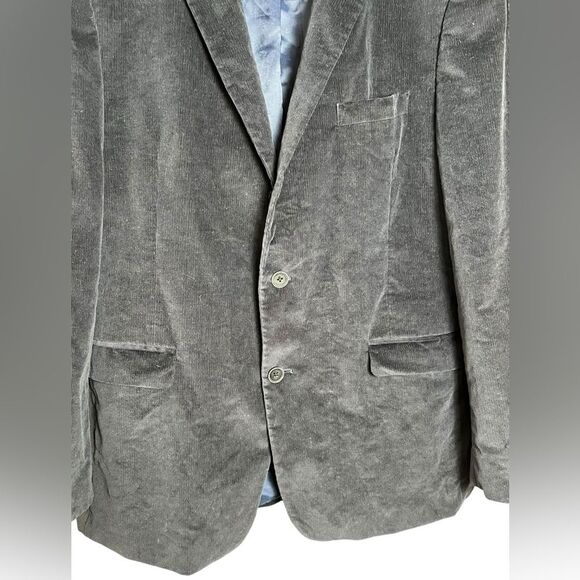 Tommy Hilfiger Vintage Corduroy double button Navy Blue Elbow Patch Size 44 - Picture 2 of 10